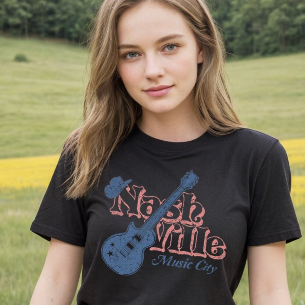Nashville Music City Graphic Tee, Country Music T Shirt, Nashville Shirt